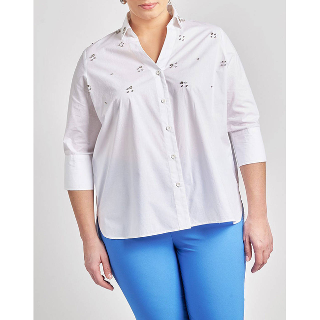Product PARABITA Poplin shirt with rhinestones base image