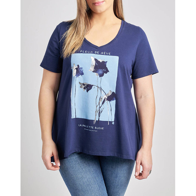 Product PARABITA T-shirt βαμβακερό με στάμπα φλοράλ base image