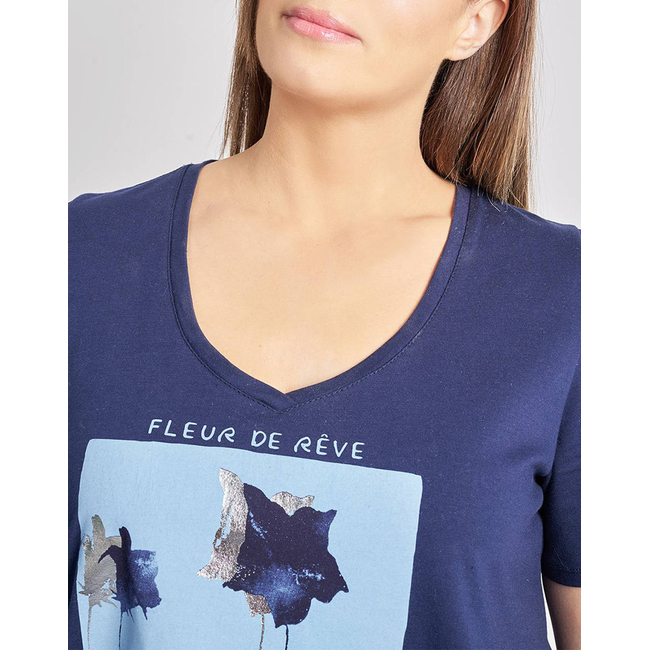 Product PARABITA T-shirt βαμβακερό με στάμπα φλοράλ base image