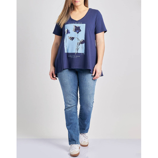 Product PARABITA T-shirt βαμβακερό με στάμπα φλοράλ base image