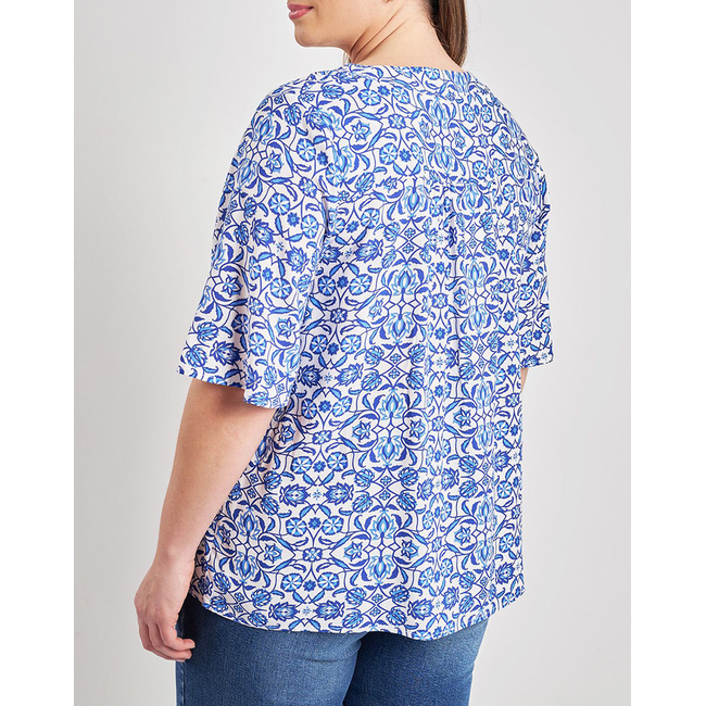 Product PARABITA Floral viscose shirt with V-neck base image