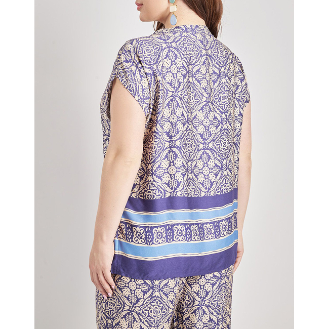 Product PARABITA Μπλούζα σατινέ λαχούρι boho base image