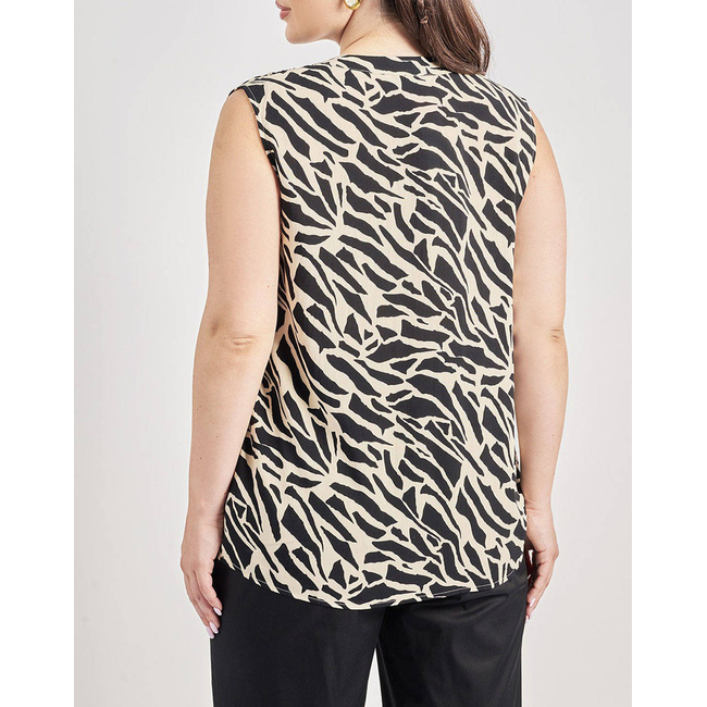 Product PARABITA Μπλούζα βισκόζη αμάνικη εμπριμέ animal print base image