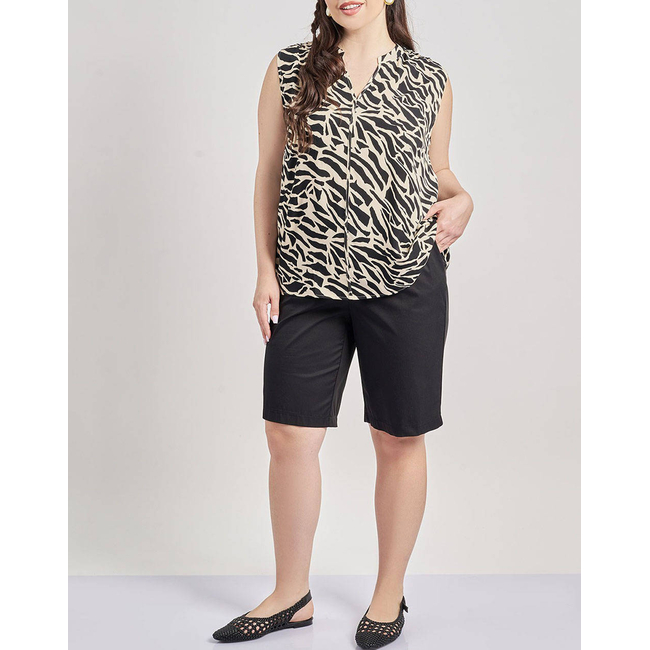 Product PARABITA Μπλούζα βισκόζη αμάνικη εμπριμέ animal print base image
