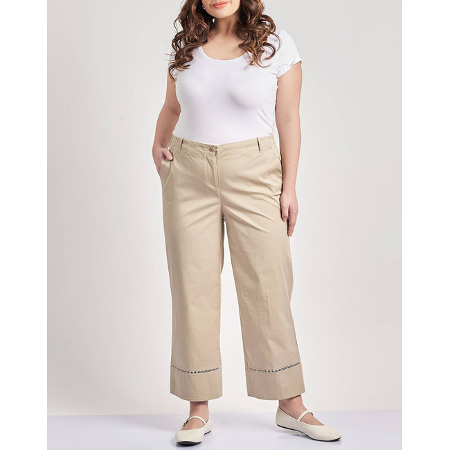 Product PARABITA Παντελόνι cropped καμπαρντίνα  με τρέσα base image