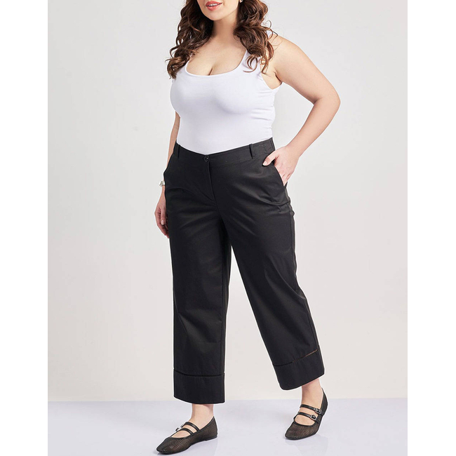Product PARABITA Παντελόνι cropped καμπαρντίνα  με τρέσα base image