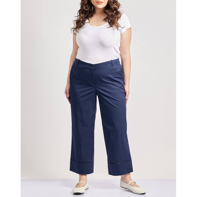 Product PARABITA Παντελόνι cropped καμπαρντίνα  με τρέσα base image