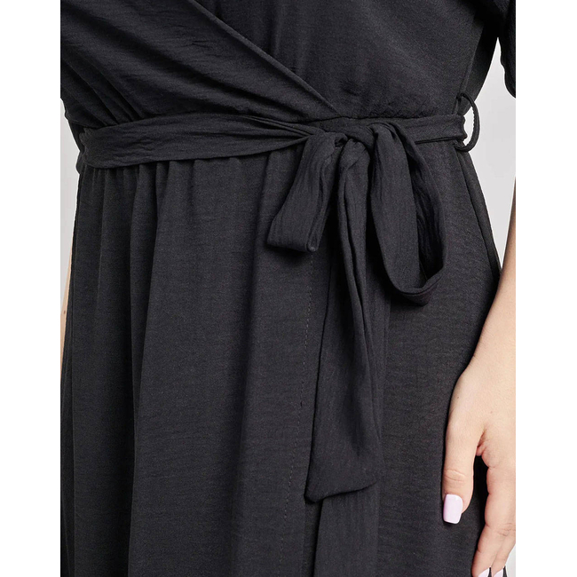 Product PARABITA Κρουαζέ αέρινο φόρεμα με ζώνη washed ανάγλυφο base image