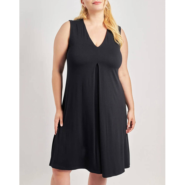 Product PARABITA Αμάνικο φόρεμα ζέρσεϊ βισκόζη με πιέτα base image