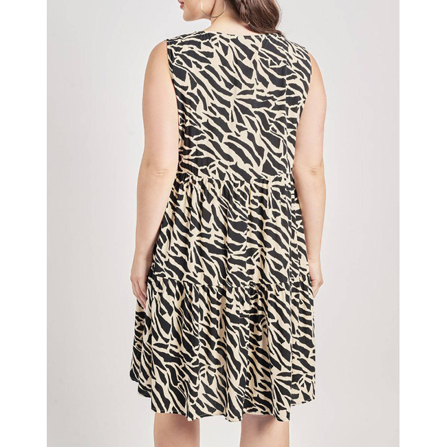 Product PARABITA Μίντι Φόρεμα βισκόζη εμπριμέ animal print base image