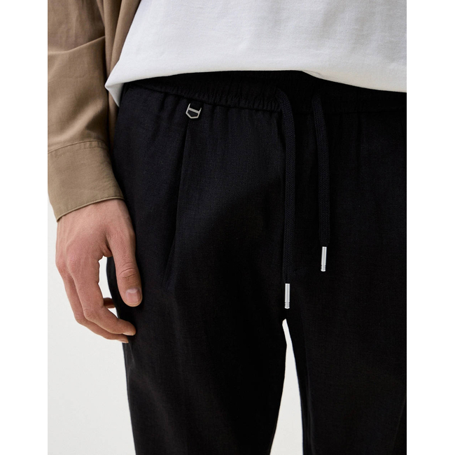 Product ANTONY MORATO MMTR00748FA800126 MIN OF 6 TROUSERS NEIL REGULAR FIT IN TWILL LINEN VISCOSE BLEND FABRIC MEN'S TROUSERS base image