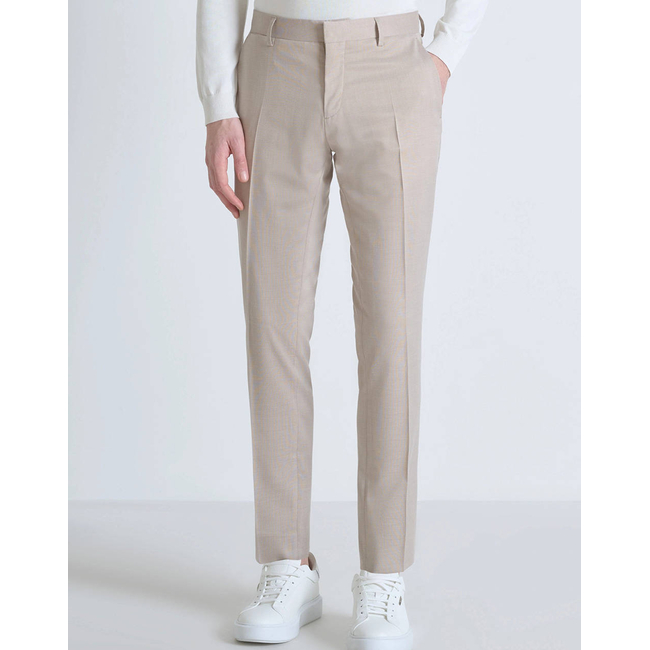Product ANTONY MORATO MMTS00018FA650356 MIN OF 4 TROUSERS BONNIE SLIM FIT IN STRETCH VISCOSE BLEND FABRIC MICRO PATTERN MEN'S TROUSERS base image
