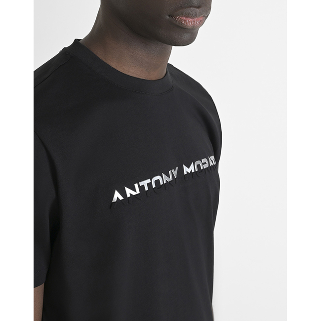 Product ANTONY MORATO MMKS02478FA100240 MIN OF 6 T-SHIRT REGULAR FIT IN JERSEY COTTON FABRIC WITH FLOCK MATT PLASTIC AND SPONGE LOGO PRINT ΜΠΛΟΥΖΑ ΑΝΔΡΙΚΟ base image