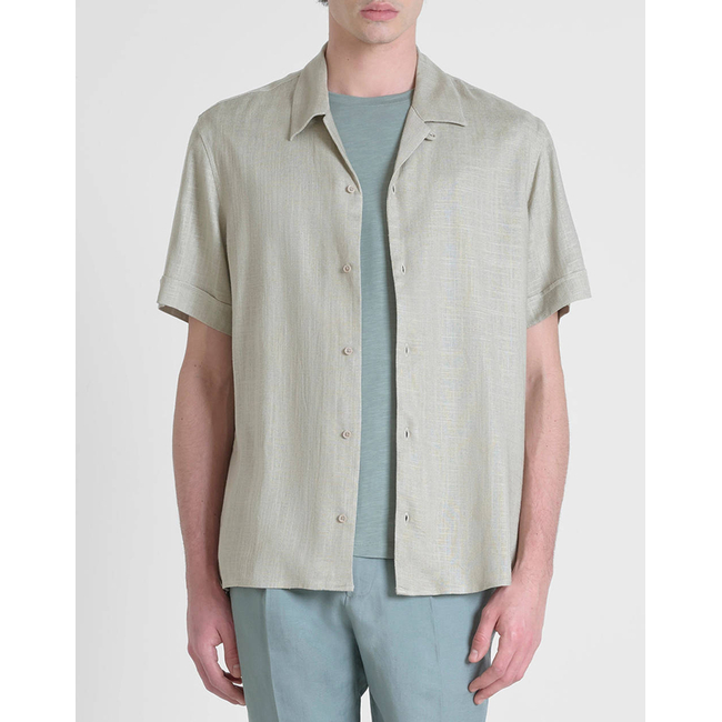 Product ANTONY MORATO MMSS00189FA400099 MIN OF 6 SHIRT HONOLULU RELAXED STRAIGHT FIT IN SOFT TOUCH VISCOSE LINEN BLEND FABRIC ΜΠΛΟΥΖΑ ΑΝΔΡΙΚΟ base image