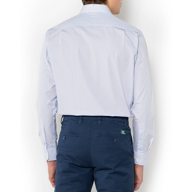 Product THE BOSTONIANS  ΠΟΥΚΑΜΙΣΟ CHESTER ΠΟΠΛΙΝΑ CUSTOM FIT MiniCheck POPLIN Semi-rex Custom Fit base image