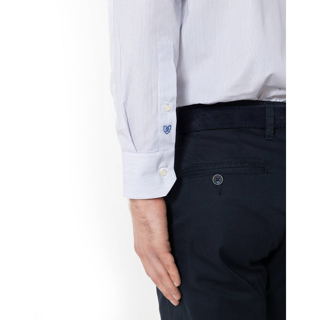 Product THE BOSTONIANS  ΠΟΥΚΑΜΙΣΟ ACORN ΠΟΠΛΙΝΑ CUSTOM FIT Stripe POPLIN Semi-rex Custom FIT base image
