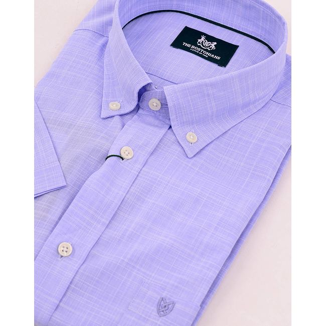 Product THE BOSTONIANS SHIRT REGULAR FIT Plain SLUB Button-down Regular Fit base image