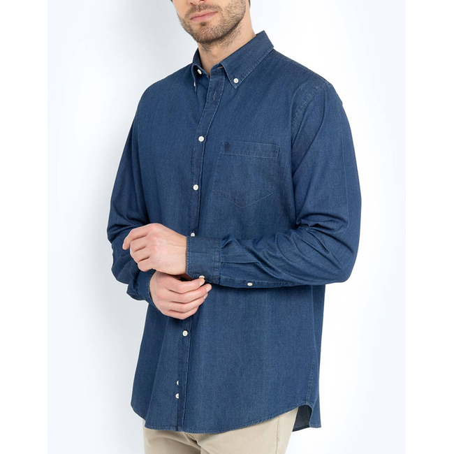 Product THE BOSTONIANS  ΠΟΥΚΑΜΙΣΟ DENIM REGULAR FIT Plain DENIM Button-down Regular Fit base image