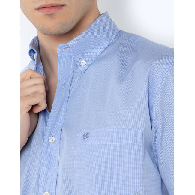 Product THE BOSTONIANS CHESTER POPLIN SHIRT REGULAR FIT MiniCheck POPLIN Button-down Regular Fit base image