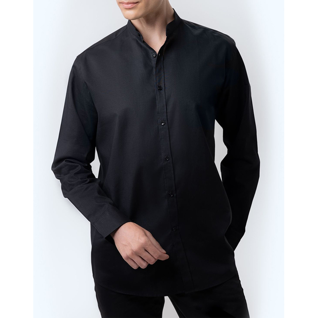 Product THE BOSTONIANS  ΠΟΥΚΑΜΙΣΟ ΒΑΜΒΑΚΙ ΛΙΝΟ CUSTOM FIT Plain COTTONLINEN Mao CustomFit base image
