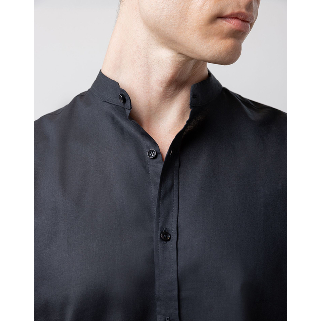 Product THE BOSTONIANS  ΠΟΥΚΑΜΙΣΟ ΒΑΜΒΑΚΙ ΛΙΝΟ CUSTOM FIT Plain COTTONLINEN Mao CustomFit base image