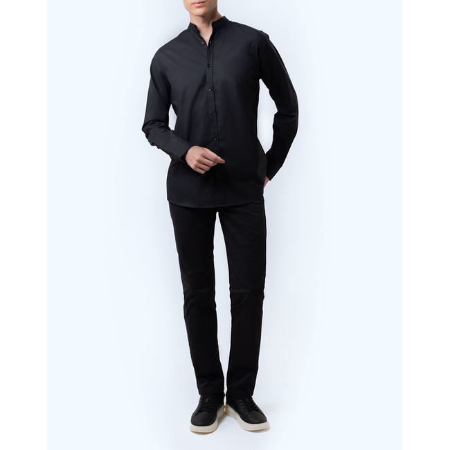 Product THE BOSTONIANS  ΠΟΥΚΑΜΙΣΟ ΒΑΜΒΑΚΙ ΛΙΝΟ CUSTOM FIT Plain COTTONLINEN Mao CustomFit base image