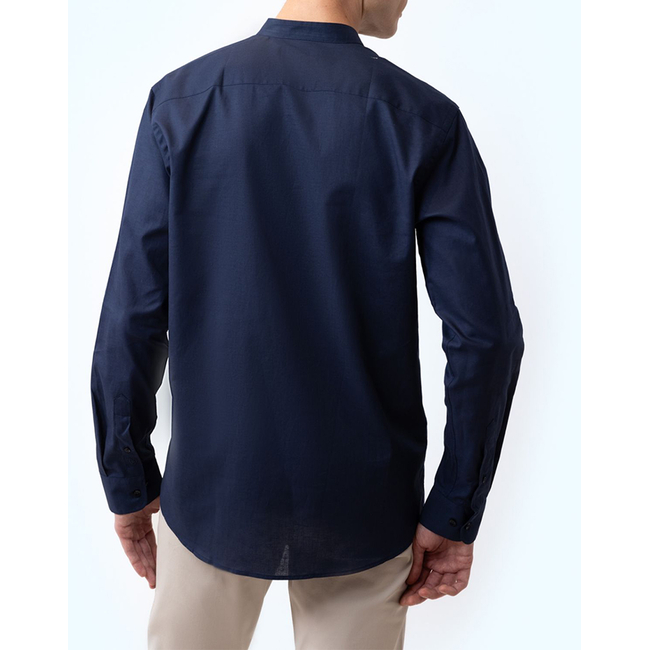 Product THE BOSTONIANS  ΠΟΥΚΑΜΙΣΟ ΒΑΜΒΑΚΙ ΛΙΝΟ CUSTOM FIT Plain COTTONLINEN Mao CustomFit base image
