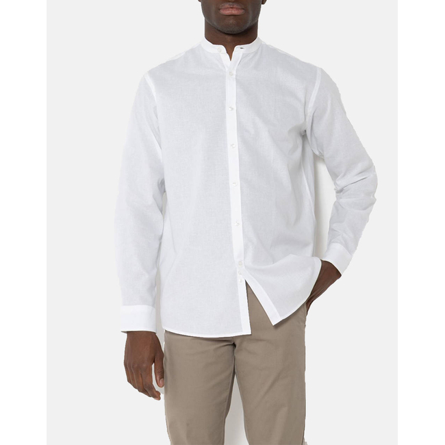 Product THE BOSTONIANS  ΠΟΥΚΑΜΙΣΟ ΒΑΜΒΑΚΙ ΛΙΝΟ CUSTOM FIT Plain COTTONLINEN Mao CustomFit base image