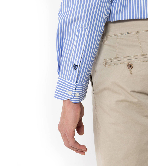 Product THE BOSTONIANS  ΠΟΥΚΑΜΙΣΟ ACORN ΠΟΠΛΙΝΑ CUSTOM FIT Stripe POPLIN Semi-rex Custom FIT base image