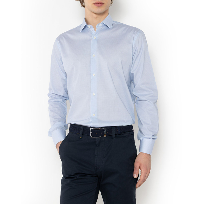 Product THE BOSTONIANS  ΠΟΥΚΑΜΙΣΟ CHARLES ΠΟΠΛΙΝΑ CUSTOM FIT Print POPLIN Semi-rex Custom FIT base image