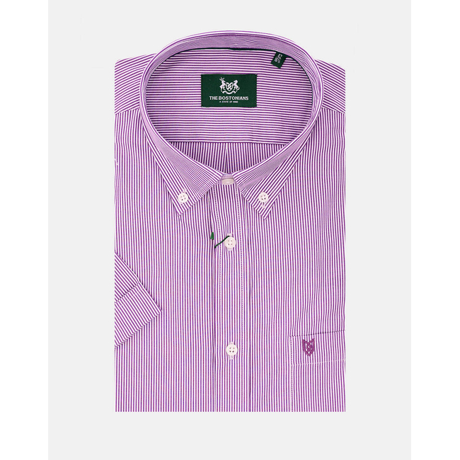 Product THE BOSTONIANS ACORN POPLIN SHIRT REGULAR FIT Stripe POPLIN Button-down Regular Fit base image
