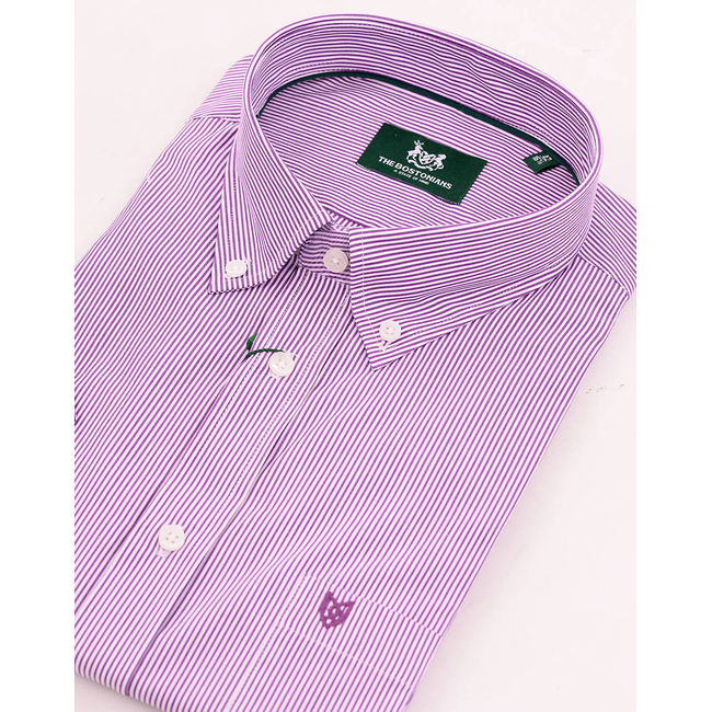 Product THE BOSTONIANS ACORN POPLIN SHIRT REGULAR FIT Stripe POPLIN Button-down Regular Fit base image