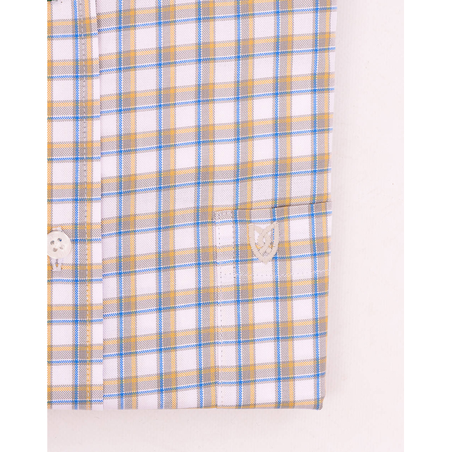Product THE BOSTONIANS MAVERICK OXFORD REGULAR FIT SHIRT MedCheck OXFORD Button-down Regular fit base image