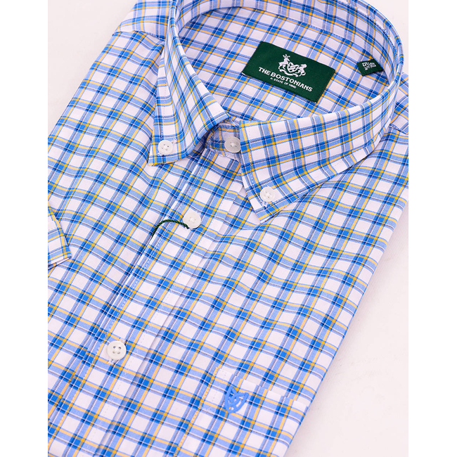 Product THE BOSTONIANS MAVERICK OXFORD REGULAR FIT SHIRT MedCheck OXFORD Button-down Regular fit base image