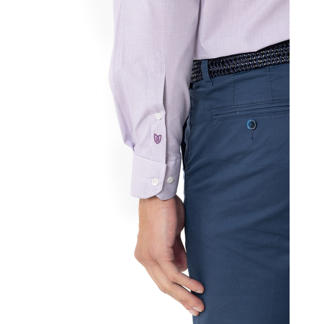 Product THE BOSTONIANS  ΠΟΥΚΑΜΙΣΟ CHESTER ΠΟΠΛΙΝΑ CUSTOM FIT MiniCheck POPLIN Semi-rex Custom Fit base image