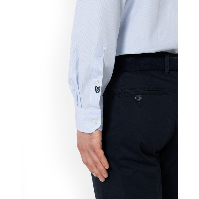 Product THE BOSTONIANS  ΠΟΥΚΑΜΙΣΟ CHESTER ΠΟΠΛΙΝΑ CUSTOM FIT MiniCheck POPLIN Semi-rex Custom Fit base image