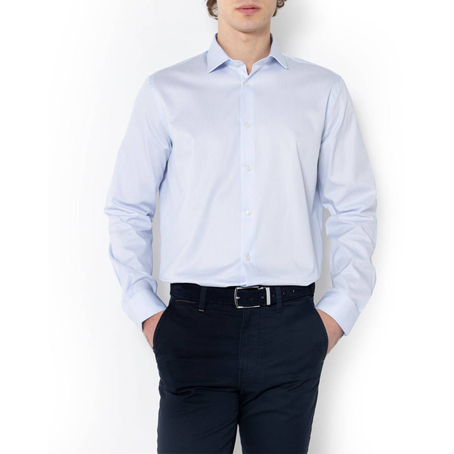 Product THE BOSTONIANS  ΠΟΥΚΑΜΙΣΟ ACORN ΠΟΠΛΙΝΑ CUSTOM FIT Stripe POPLIN Semi-rex Custom FIT base image