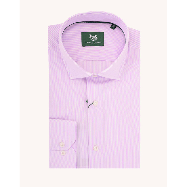 Product THE BOSTONIANS  ΠΟΥΚΑΜΙΣΟ ACORN ΠΟΠΛΙΝΑ CUSTOM FIT Stripe POPLIN Semi-rex Custom FIT base image