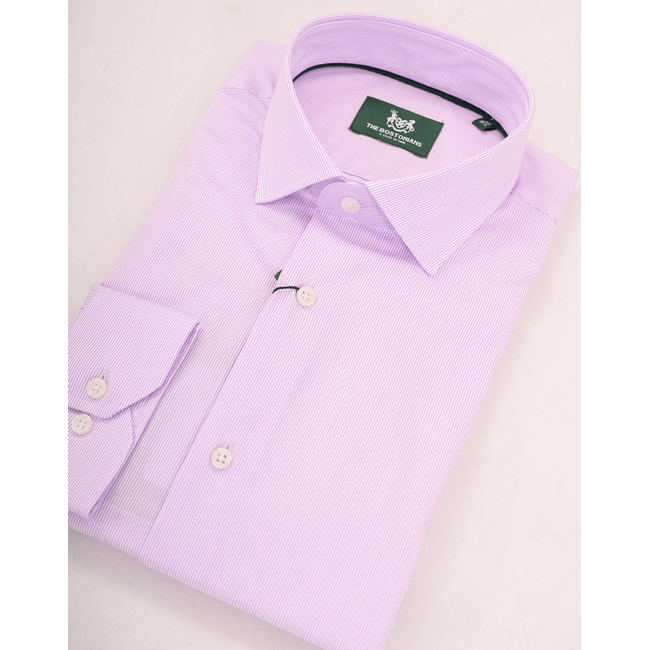 Product THE BOSTONIANS  ΠΟΥΚΑΜΙΣΟ ACORN ΠΟΠΛΙΝΑ CUSTOM FIT Stripe POPLIN Semi-rex Custom FIT base image