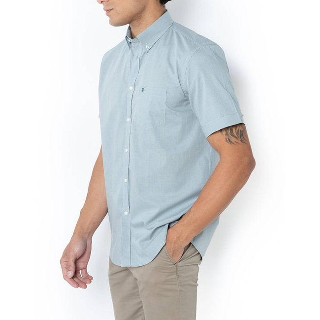 Product THE BOSTONIANS CHESTER POPLIN SHIRT REGULAR FIT MiniCheck POPLIN Button-down Regular Fit base image
