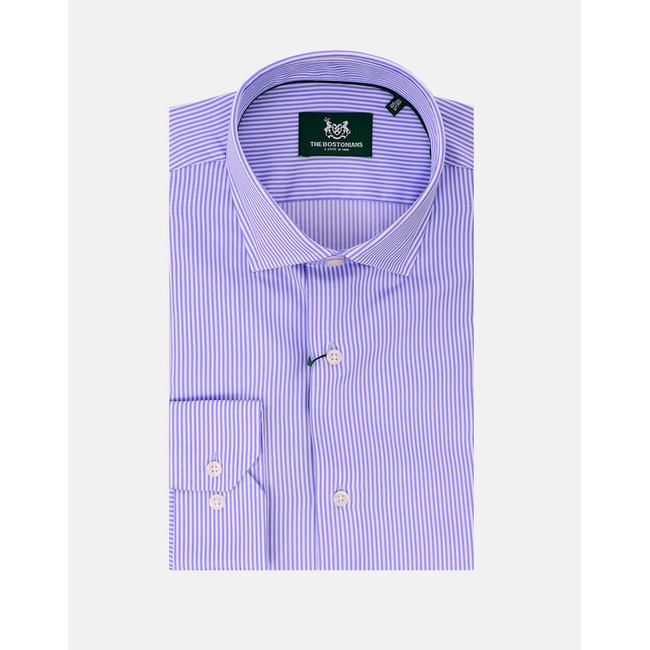 Product THE BOSTONIANS  ΠΟΥΚΑΜΙΣΟ ACORN ΠΟΠΛΙΝΑ CUSTOM FIT Stripe POPLIN Semi-rex Custom FIT base image