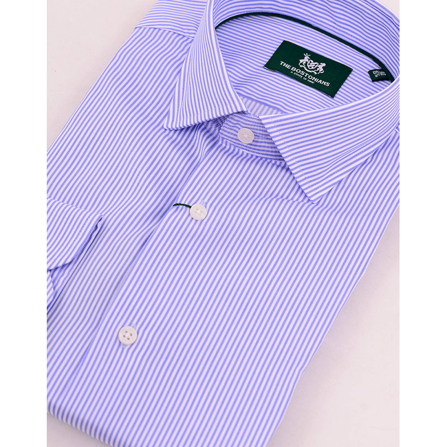Product THE BOSTONIANS  ΠΟΥΚΑΜΙΣΟ ACORN ΠΟΠΛΙΝΑ CUSTOM FIT Stripe POPLIN Semi-rex Custom FIT base image