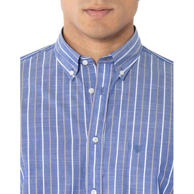Product THE BOSTONIANS SHIRT ACORN REGULAR FIT Stripe SLUB Button-down Regular fit base image