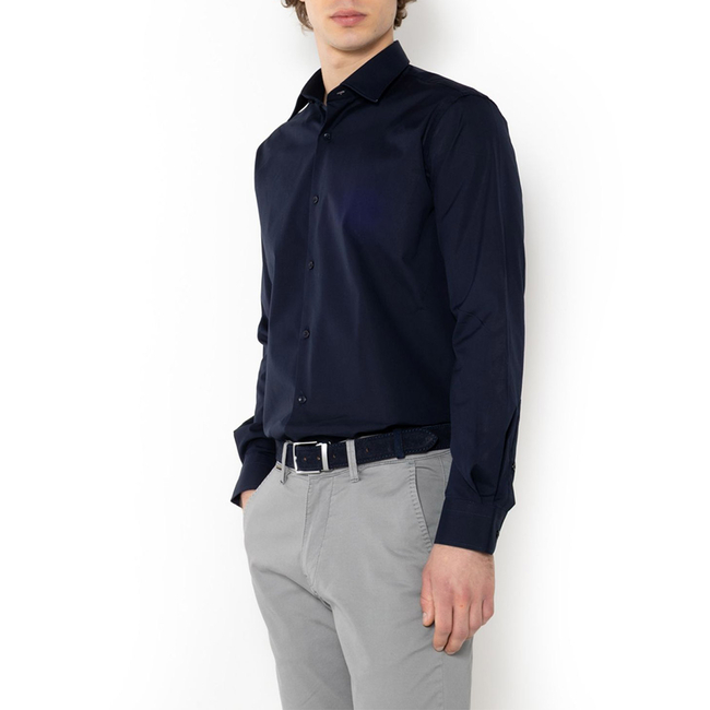 Product THE BOSTONIANS  ΠΟΥΚΑΜΙΣΟ ΠΟΠΛΙΝΑ CUSTOM FIT Plain POPLIN Classic Custom Fit base image