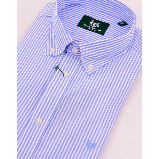 Product THE BOSTONIANS ACORN POPLIN SHIRT REGULAR FIT Stripe POPLIN Button-down Regular Fit base image