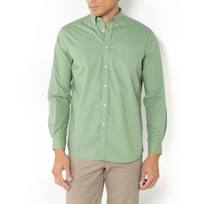 Product THE BOSTONIANS POPLIN SHIRT REGULAR FIT Plain POPLIN Button-down Regular Fit base image