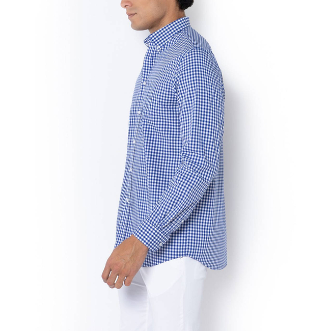 Product THE BOSTONIANS MAVERICK POPLIN SHIRT REGULAR FIT MedCheck POPLIN Button-down Regular fit base image