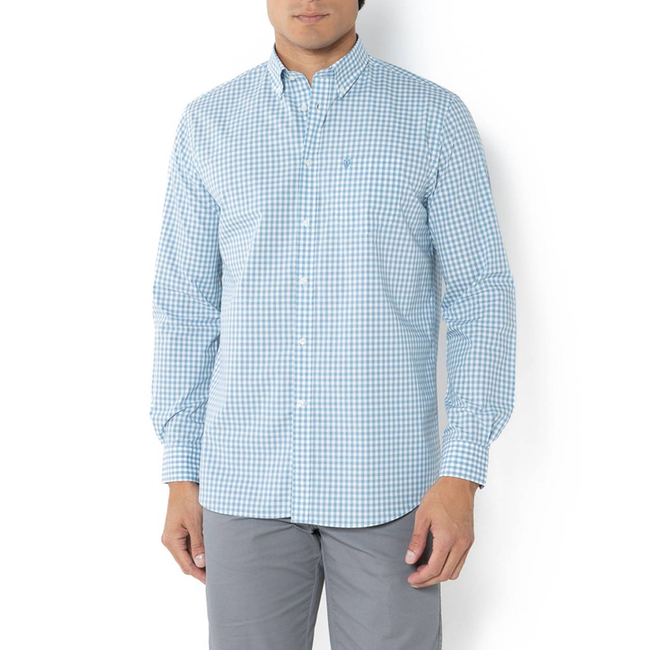Product THE BOSTONIANS MAVERICK POPLIN SHIRT REGULAR FIT MedCheck POPLIN Button-down Regular fit base image