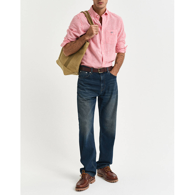Product GANT LS REG COTTON LINEN STRIPE SHIRT base image