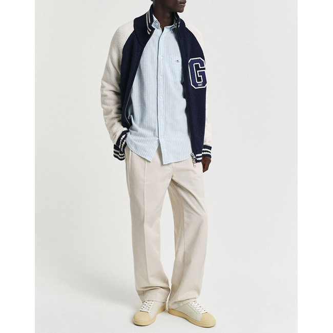 Product GANT LS REG COTTON LINEN STRIPE SHIRT base image